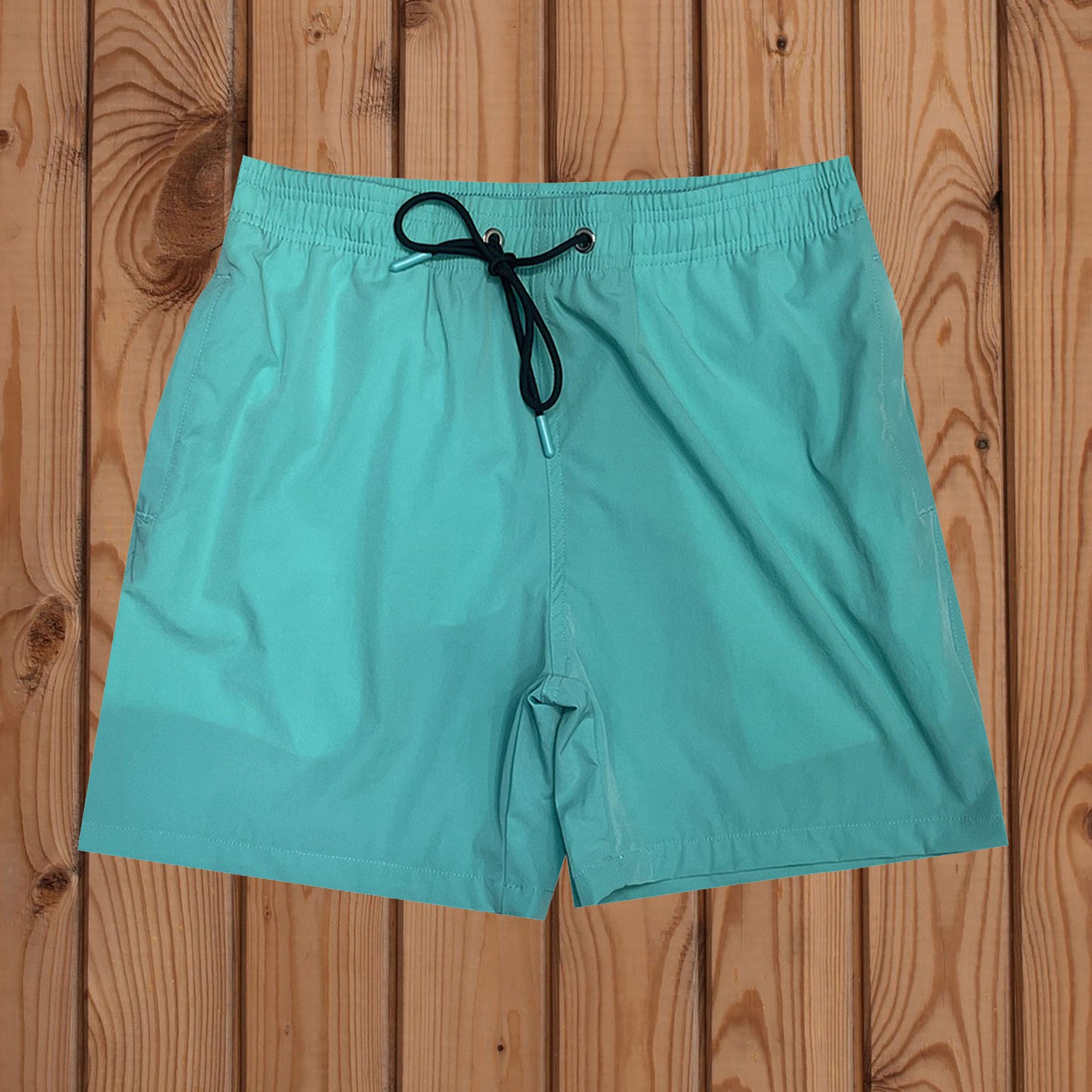 thumbnail image 2 of Pantalones de playa de nylon elástico en 4 direcciones para hombre - Pantalones cortos de baño holgados de talla grande con bolsillos - Cintura elástica transpirable para resorts costeros, 2 of 7